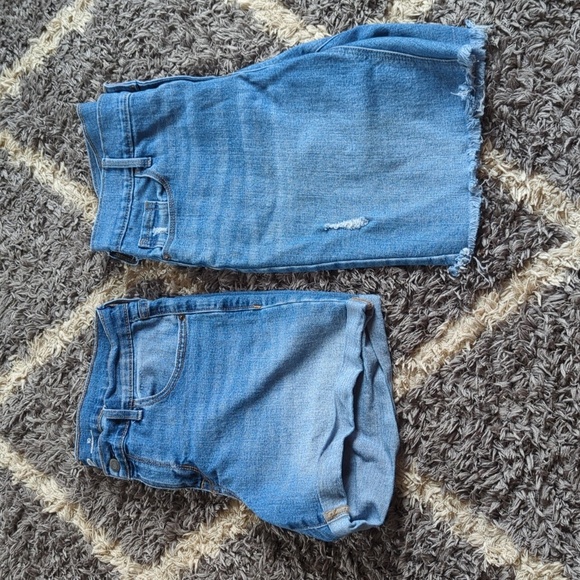 Old Navy Size 10 Denim Jean Bundle Two Pairs Mid And Long Length - Picture 1 of 12